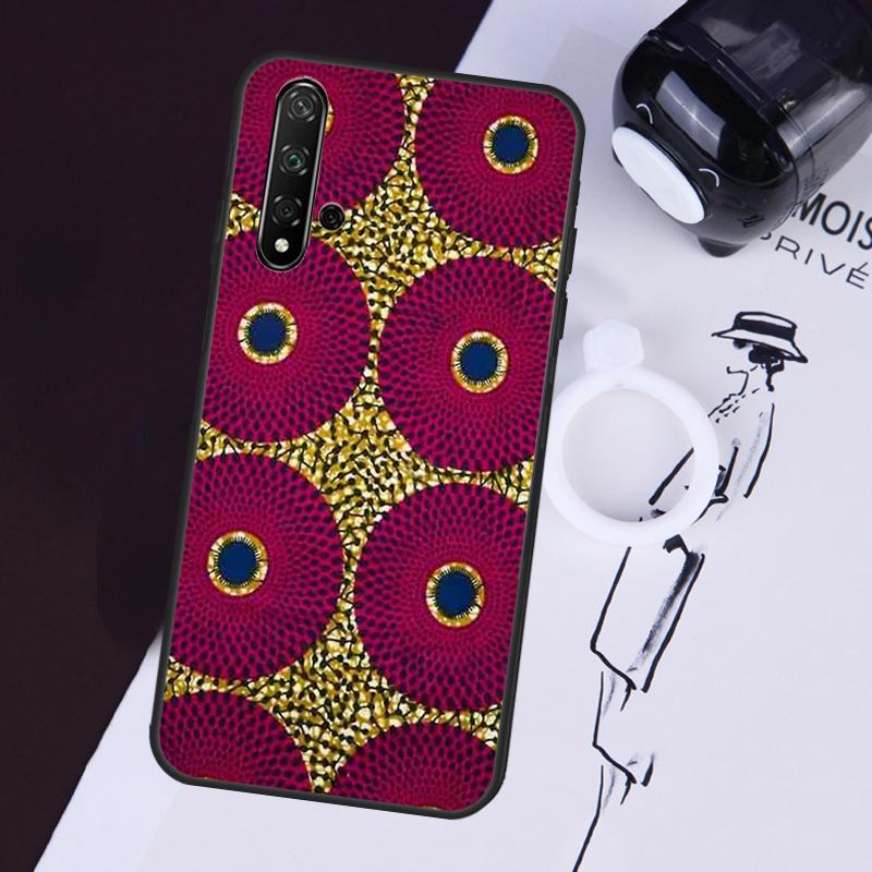 African Wax Fabric Cover For Huawei Nova Y91 Y90 Y70 Y60 Y61 9 10 SE 11i 8i 7i 3i 5T P30 P40 Lite P60 Pro Case