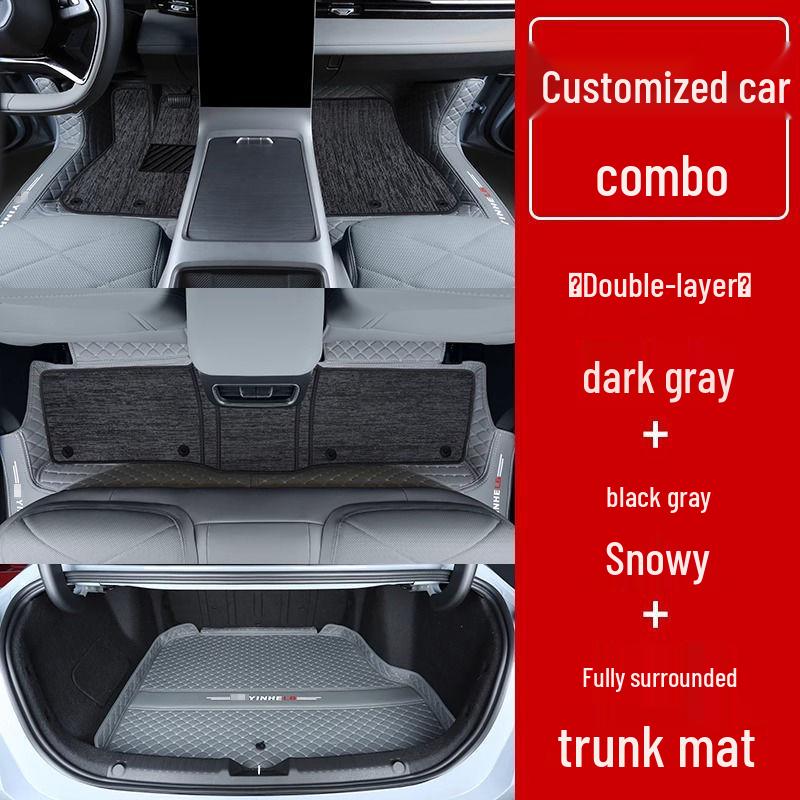 Compatible Galaxy L6 Double Layer Floor Mats & Bumper for 23-25 Models - Car Interior Accessories