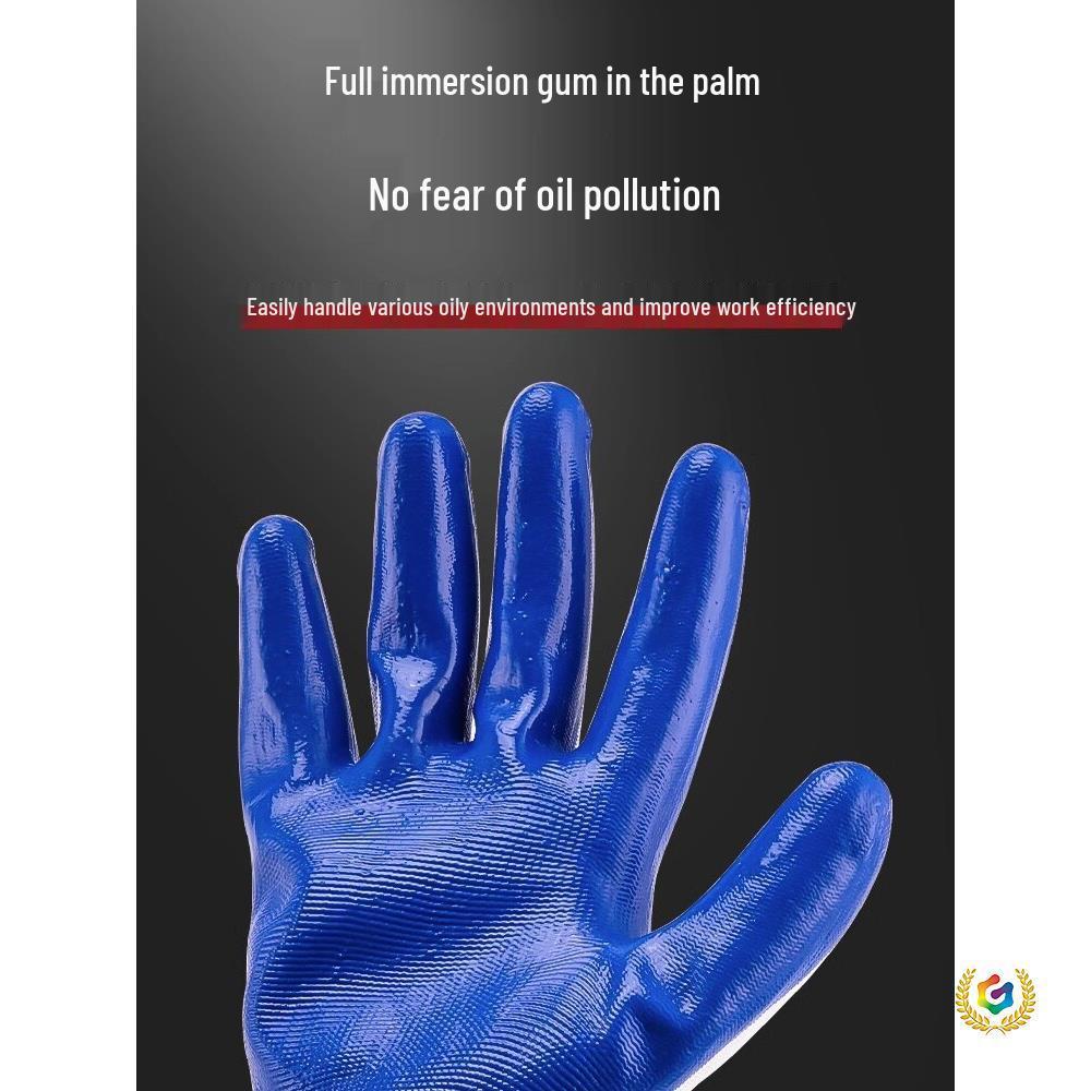 Durable Waterproof Anti-Slip Latex Work Gloves for Construction
