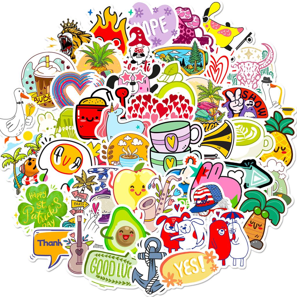 50 Small Fresh Web Pictures Stickers Graffiti Stickers Travel Boxes Skateboard Refrigerator Laptop Decoration Protection