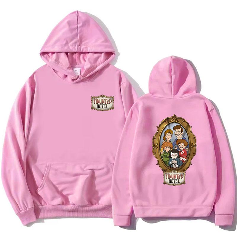 Strašidelný & Hotel Rodinný Portrét Mikiny s Kapucí Dlouhý Rukáv Ležérní Mikina s Kapucí Grafický Potisk Merch Unisex Streetwear Móda Hoody