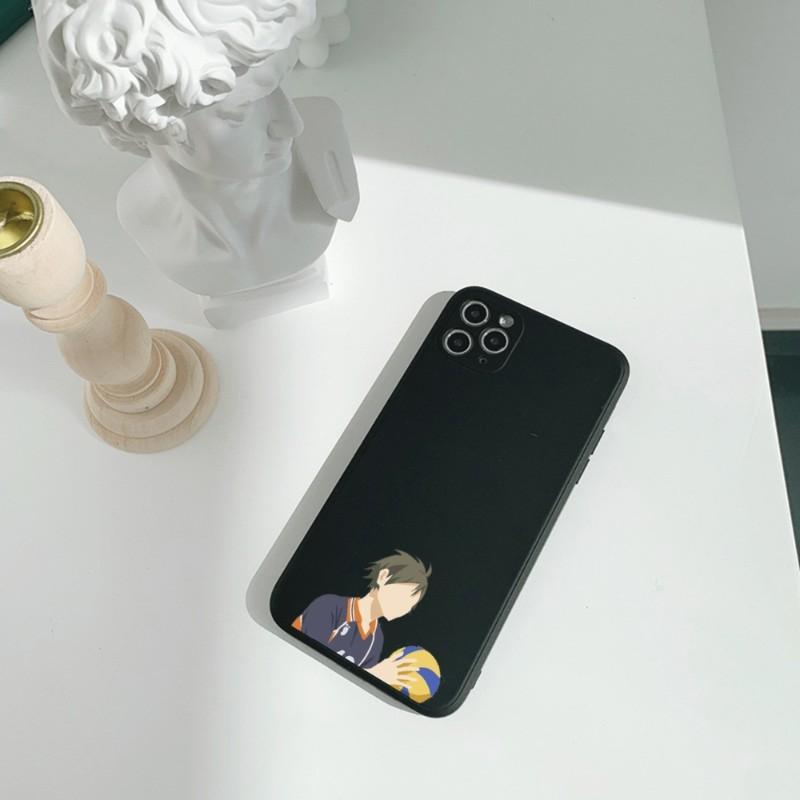 

Чехол для телефона Haikyu Anime для IPhone 14 11 12 13 Pro Max X XR XS Max 6 6S 7 8 Plus SE 2022, жидкий квадратный цветной чехол для телефона iPhone SE 2020-2022