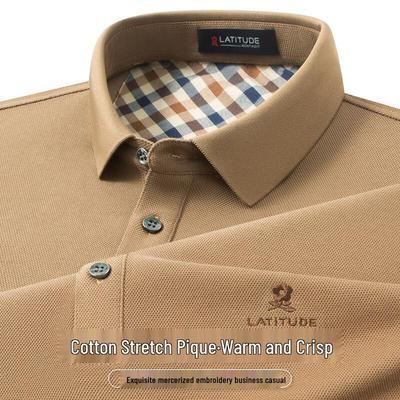 MONTAGUT Luxuriöses Weiches Langarm-Poloshirt für Herren