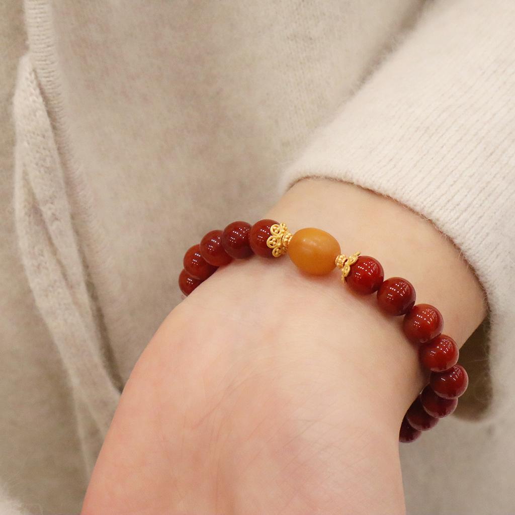 Natural Nanhong Agate Bracelet Fashion Women Daily Jewelry Lucky Gift