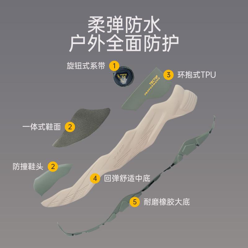 24 Autumn and Winter Waterproof, Anti-Slip, No-Tie Hiking Shoes for Men and Women