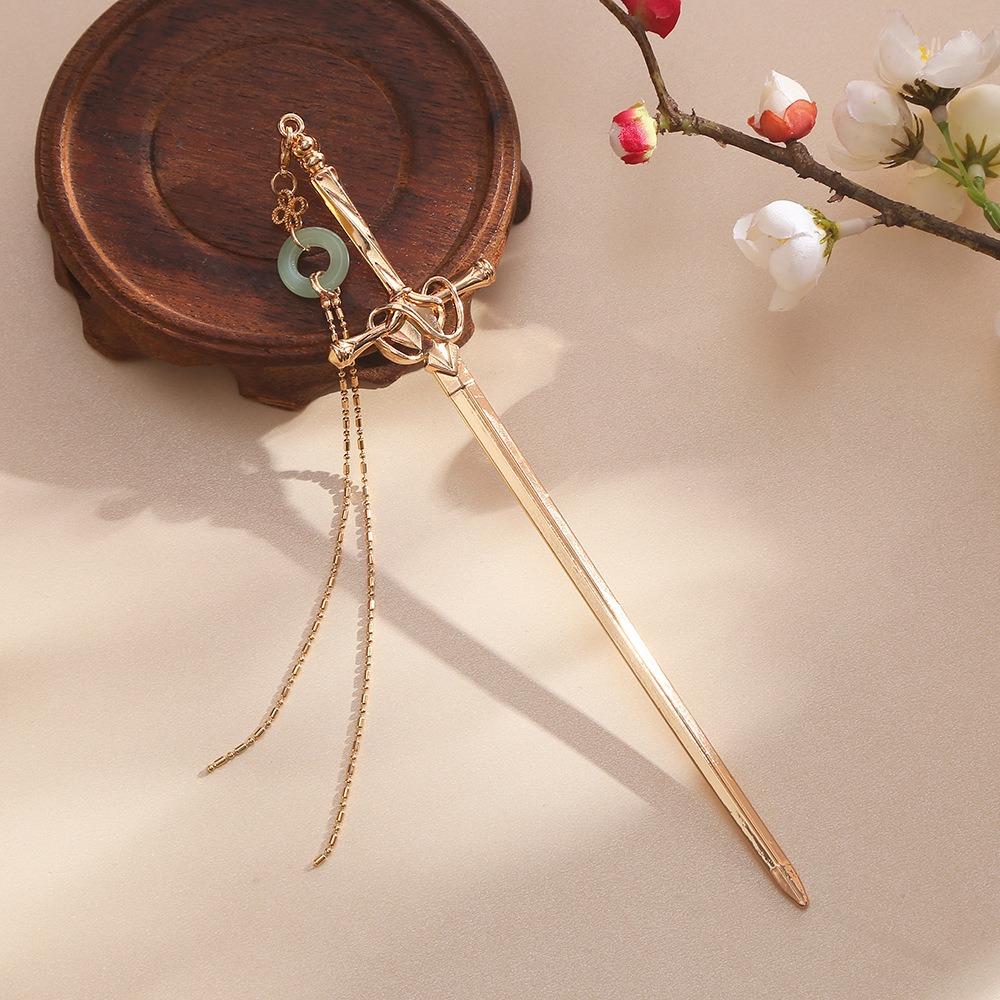 

1pc Daily Jewelry Make Fashionable Vintage Novel Sword Hairpin Headdress Chinese Style Hair Sticks Ponytail Holder Hair Jewelry