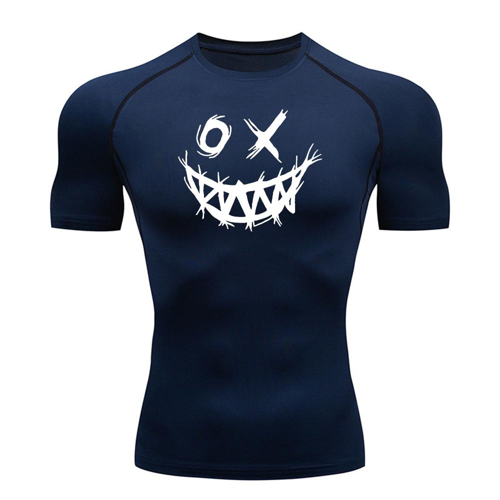 Men's Summer Casual Compression T-Shirts Perfect for Fitness Training High Elasticity Sweat Absorbing Tight Fit Comfortable and Breathable