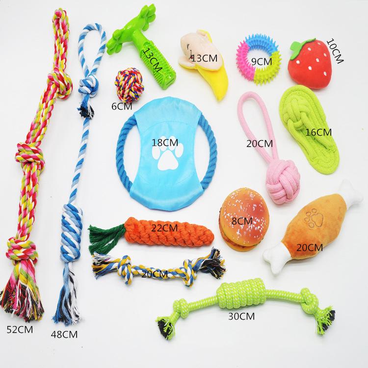 Manufacturer Rope Plush Indestructible Dog Chew Toys Set