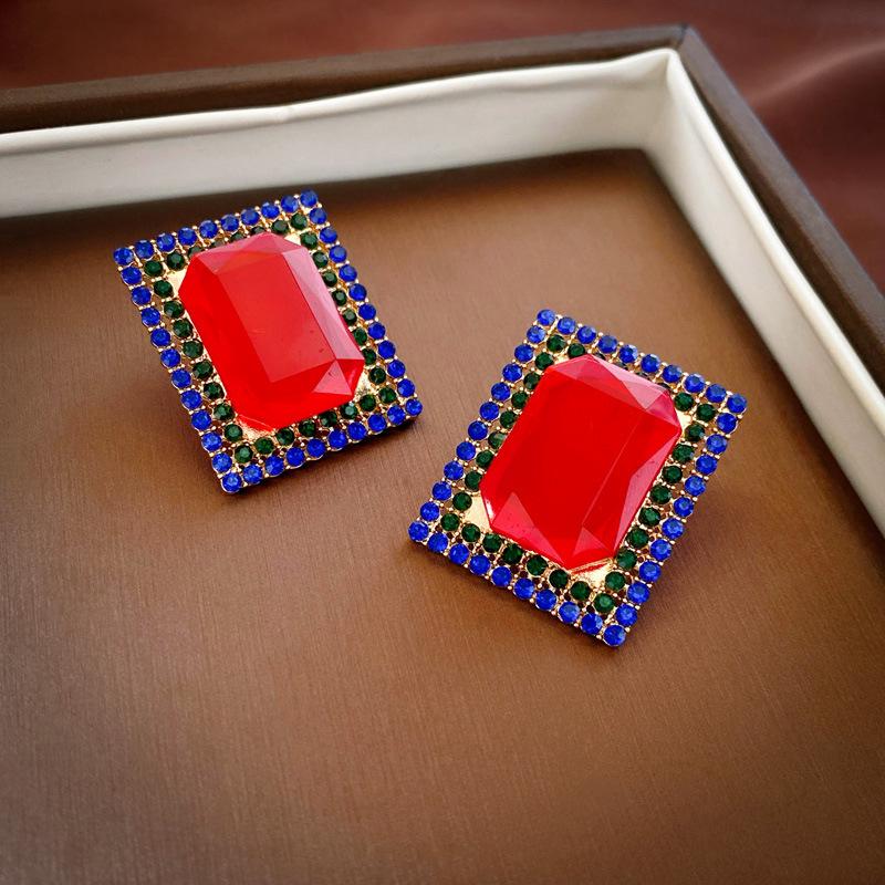 Pendientes de Carrillón de Viento de Perla y Cristal de Aguja Plateada Vintage