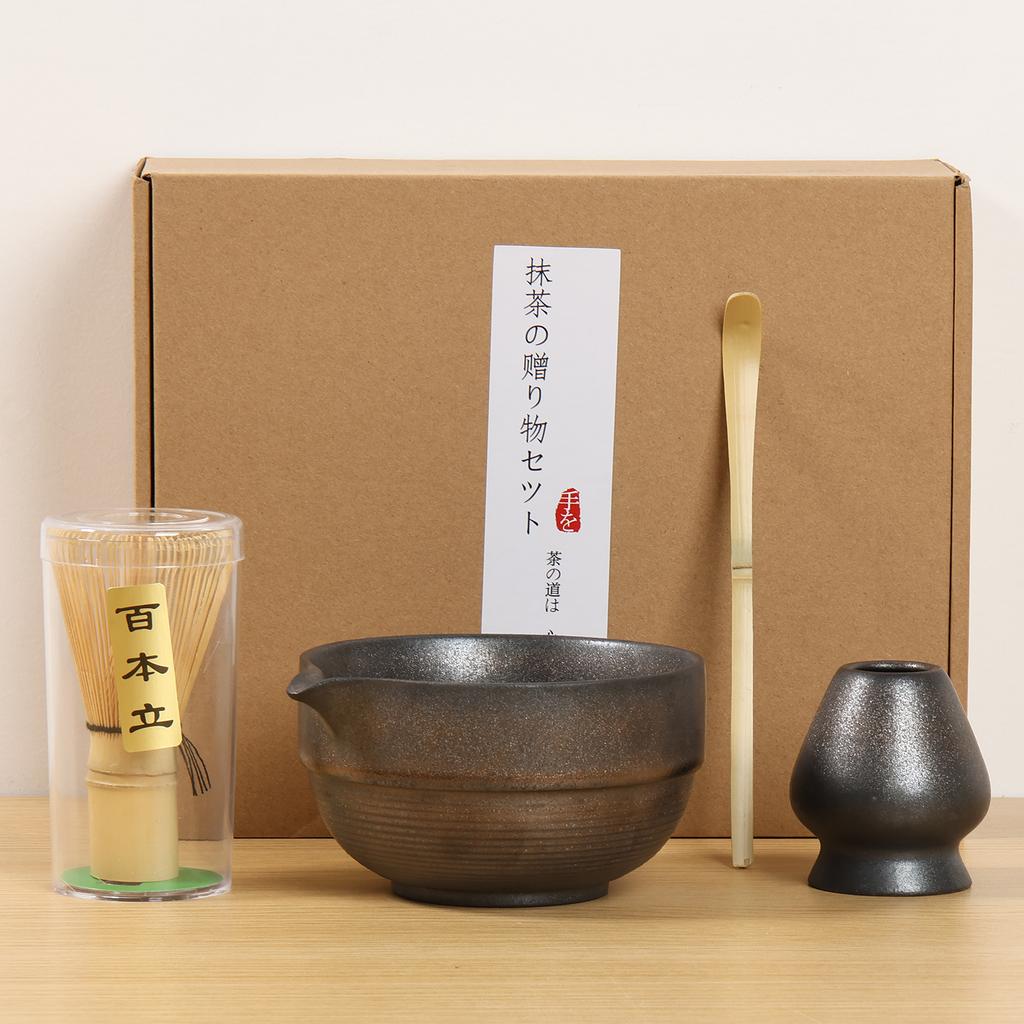 5PCS Japanese Matcha Tea Set Includes Matcha Bowl W Spout Matcha Whisk Holder Matcha Whisk Tea Scoop Tea-making Tools Accessorie