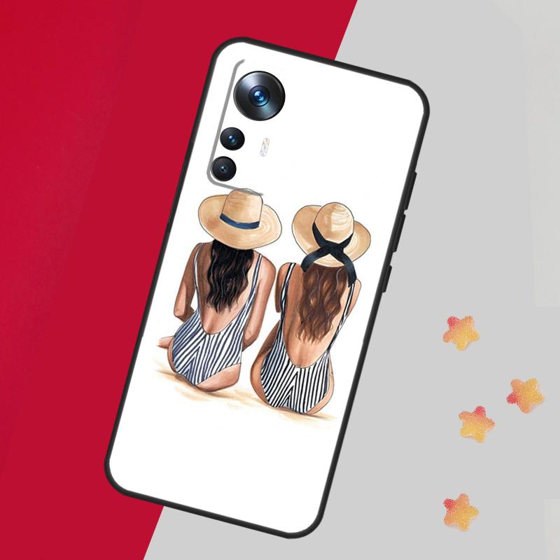 Best Friends BFF Matching Case For Xiaomi 14 13 15 Ultra 11T 12T 13T 14T Pro Cover For POCO X7 Pro X3 X5 X6 F5 F6 F7
