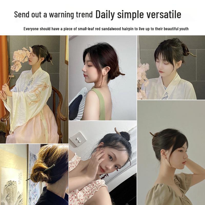 Livrare Gratuită Agrafă de Păr de Lux din Lemn de Piersic pentru Femei – Stil Chinezesc Antic & Modern