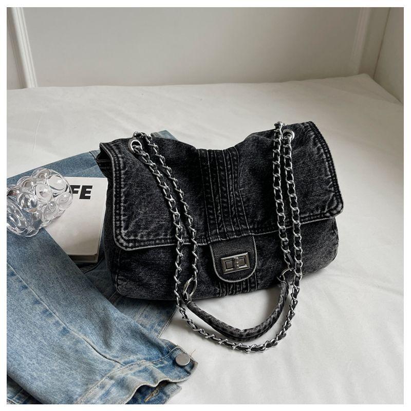

Bag Women s Denim Fancy Class Work Clothing Chain Black