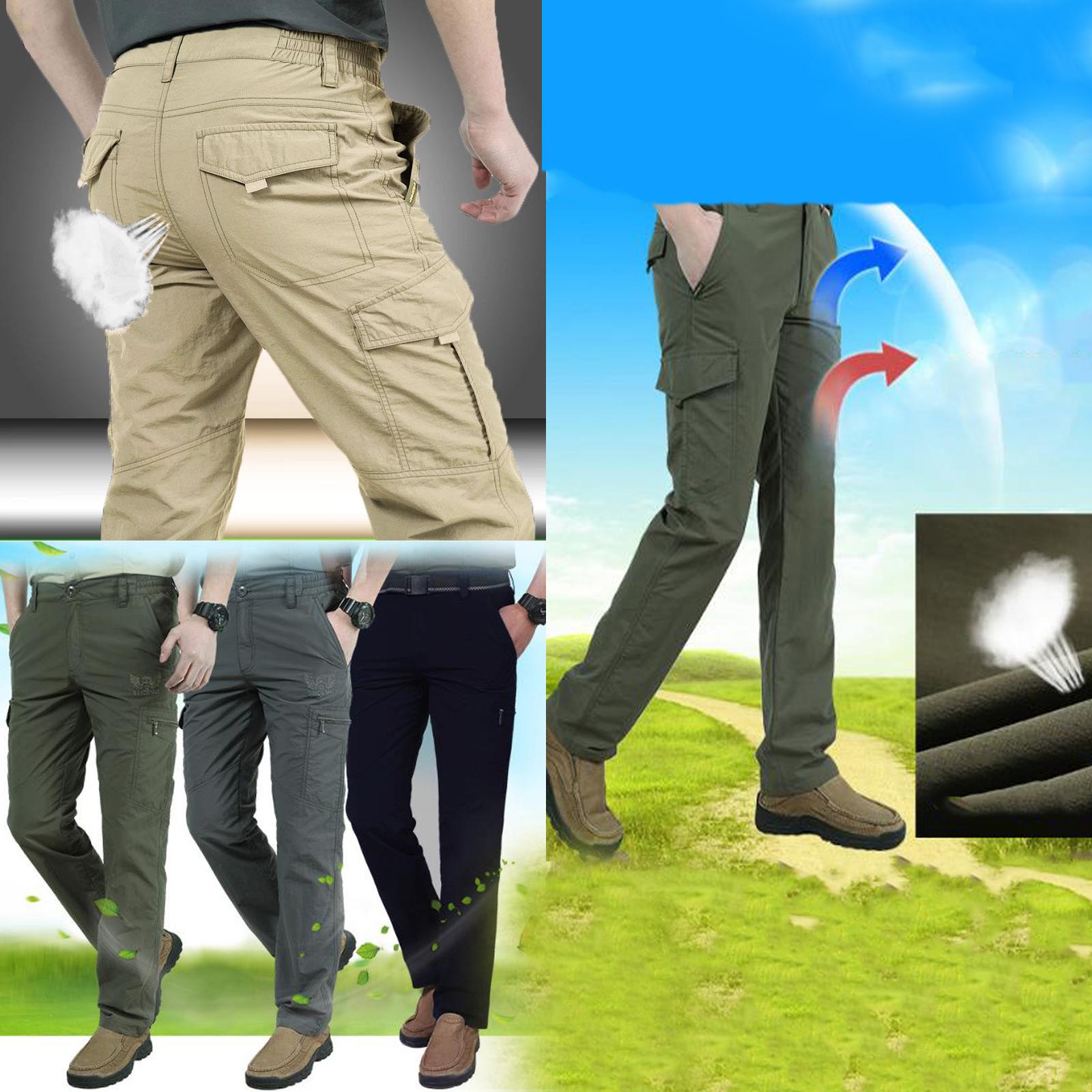 Pantaloni lunghi casual primaverili ed estivi Pantaloni impermeabili traspiranti S nero