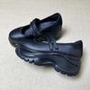 Fashion 6cm Black Height-Increasing Mary Jane Women'S Shoes 2025 New Thick-Soled Velcro Versatile Single Shoes