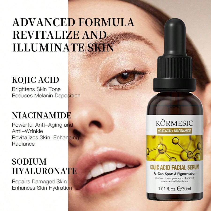 1PC Kojic Acid Essence, Facial Hydrating And Moisturizing Essence,Brightrn Skin Tone,Facial Care For