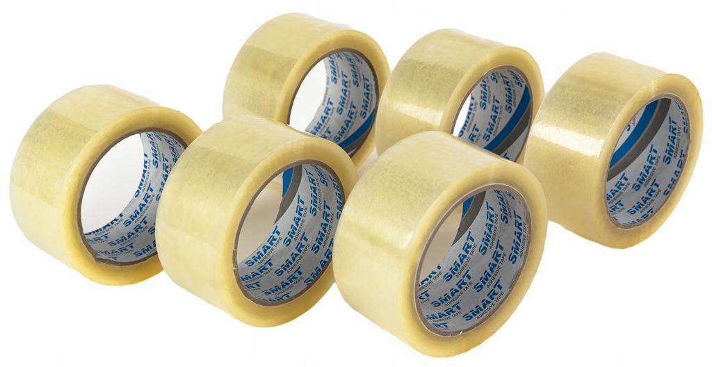 Smart Transparent Acrylic Packing Tape 48/50Y - 6 pcs