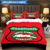 Set Lenzuola con Stampa 2D Design Logo Coniglio NRL 3 Pezzi (Include 1 Copripiumino + 2 Federe Senza Imbottitura), Decorazione camera da letto, Regalo ventilatore