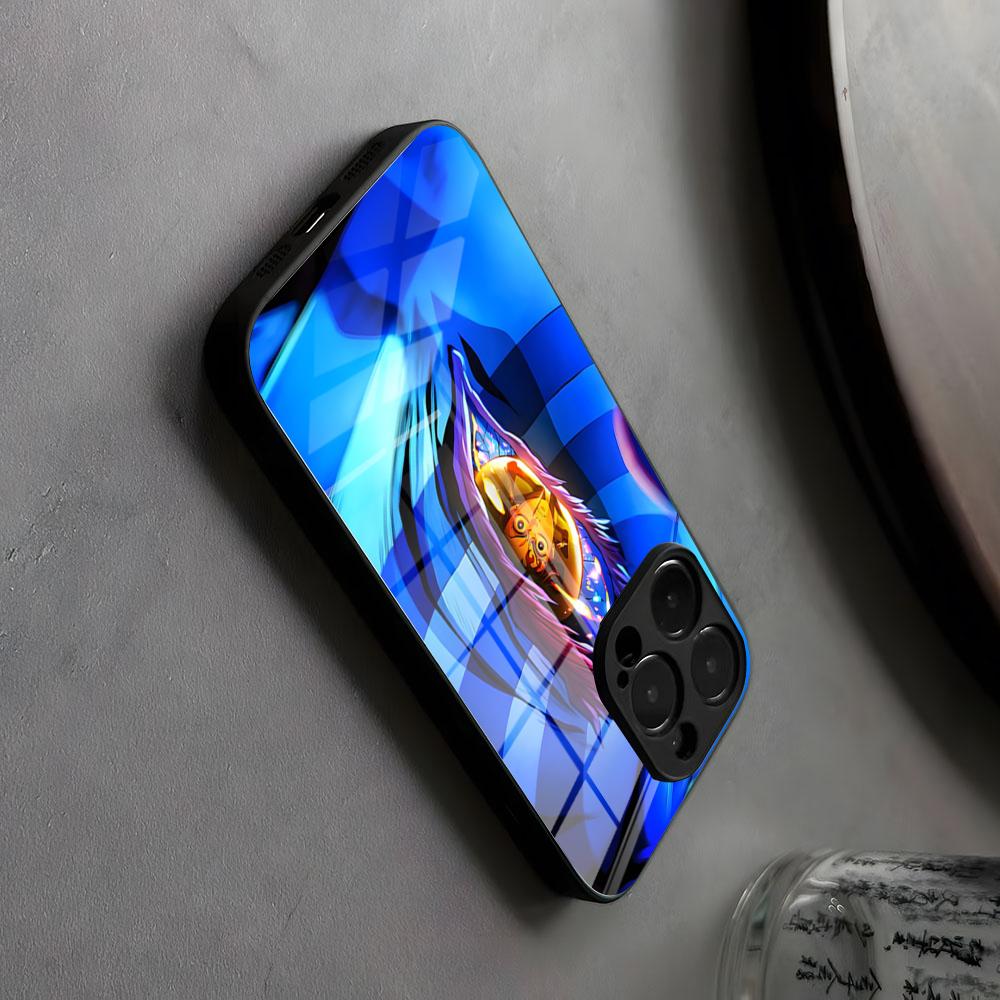 Akaza Demon Slayer Anime Creative Method Phone Case Glass For IPhone17 Air 16 15 17 14 Pro Max 13 12 11 X XS XR Plus For Samsung