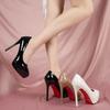 Fashion 2025 Spring Fashion Platform Thin Heels Ladies Pumps Patent Leather Super High Heels Women Pointed Toe Party Shoes Zapatos Mujer