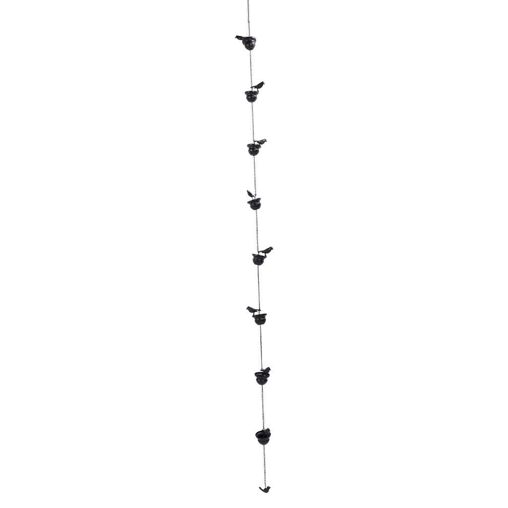 Birds Rain Chain Iron Effective Drainage Crisp Sound Birds On Cups Rain Chain for Downspout Gutters