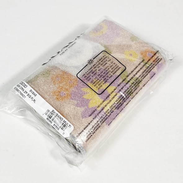 Coach CBO30 Mittlere Reißverschluss-Geldbörse mit Signature-Blumenmuster in Sandfarbe, Canvas, Print, Mehrfarbig, SV/SAS, Damen [Auslaufartikel]