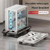 Adjustable Mobile CPU Stand with 4 Casters Wheel Floor Standing Host Stand Mobile PC Cart Stand Computer Tower Stand