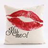 Love Heart Valentine'S Day Design Throw Pillow Cover With Short Plush Print For Living Room Sofa Decoration Cushion Cover