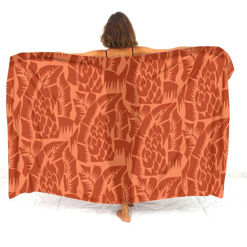 Resort Seaside Tourism Tribal Ethnic Style Women'S Sarong Polynesian Print Custom Seaside Beach Dress