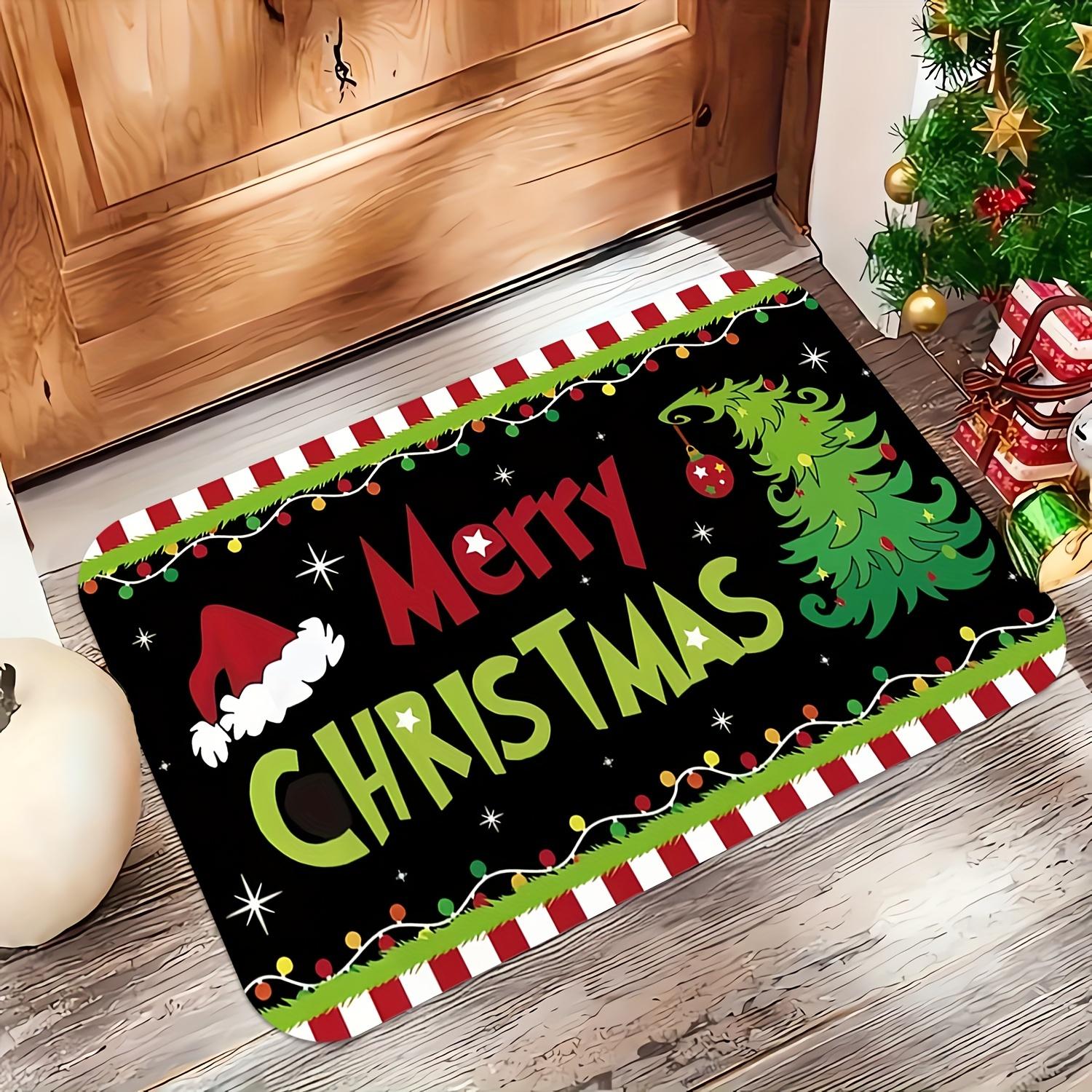 

VIKAMA Creative Christmas Carpet Soft Doormat Welcome Carpet Living Room Carpet Rug For Bedroom Outdoor Carpet Christmas Decorat 40X60CM (1.3X2FT
