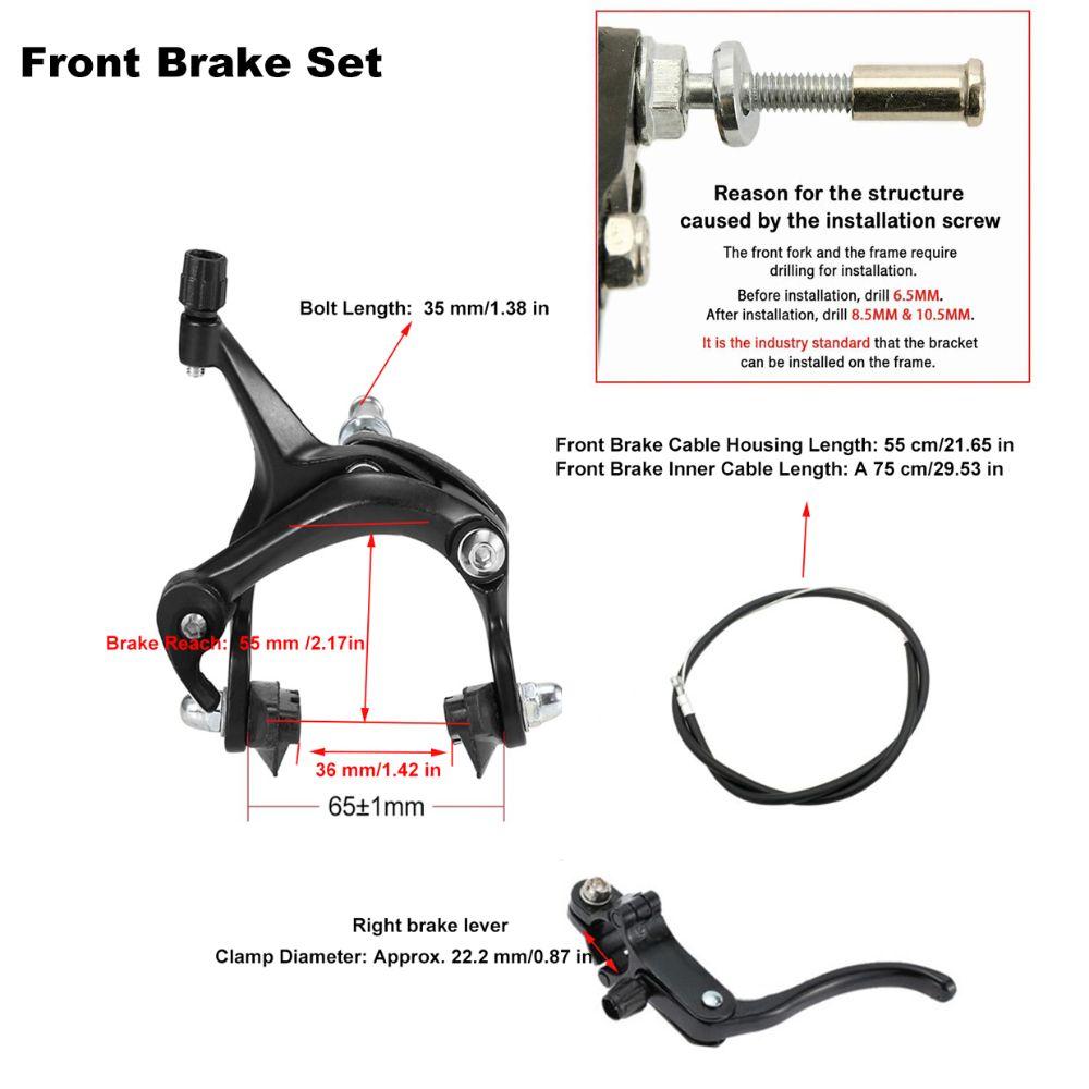 Easy Installation Bicycle Caliper Brake Set Fixie Bike Brake Set DIY Bike Build