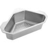 Triangle Drain Basket: Triangle Filter Basket - Stainless Steel Sink Basket - Kitchen Sink Sponge Holder Strainer Fruits Washing Basket Refrigerator