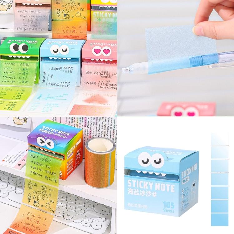 Pull Out Sticky Notes for Writing 150 Sheet Note Memo Pad Pearlescent Adhesive Note Paper for Office Suplies