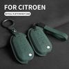 Suede Car Flip Key Case Cover  For Citroen C2 C3 C5 X7 C4 Picasso Berlingo For Peugeot 208 308 408 508 2008 3008 4008 5008 T9