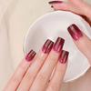 Gel Nail Stickers Full Cover Self Adhesive French Manicure Strips Quick Apply No UV Light Required with Nail File Stick