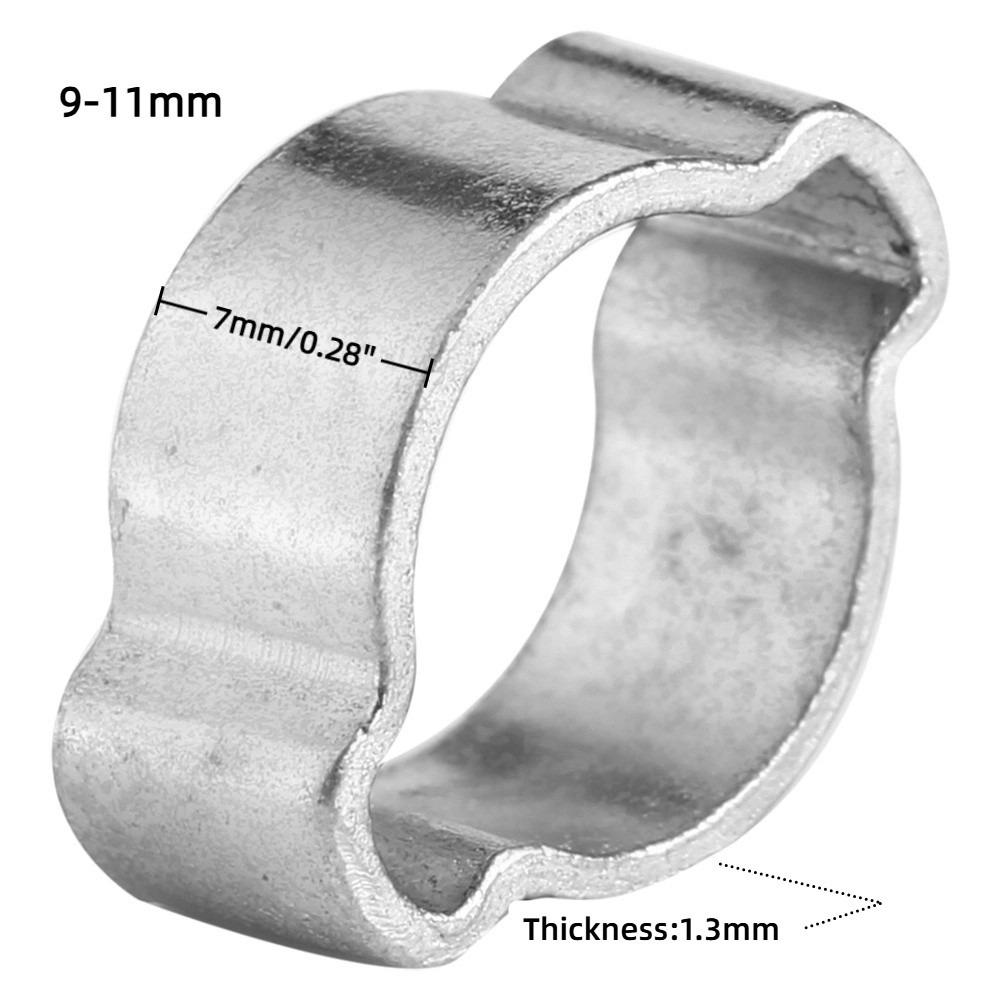 10pcs O Clip Double Ear Hose Clamps Iron Zinc Plated Adjustable Hose Clamps  Hose Fastening
