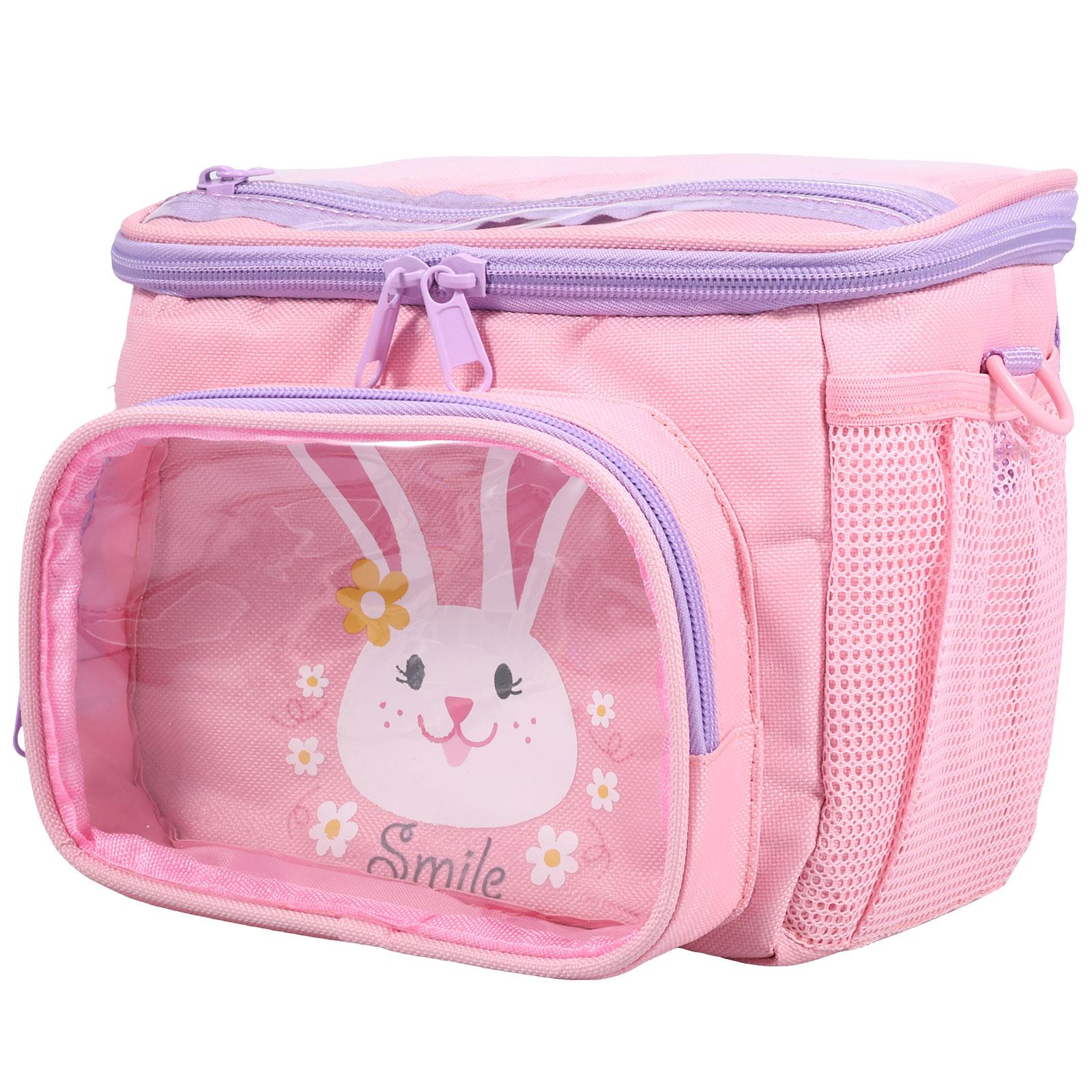 

Kid Bicycle Handlebar Bag Childrens Front Bike Storage Basket With Adjustable Strap Multi-function Cycling Carrier Bag Hanging розовый