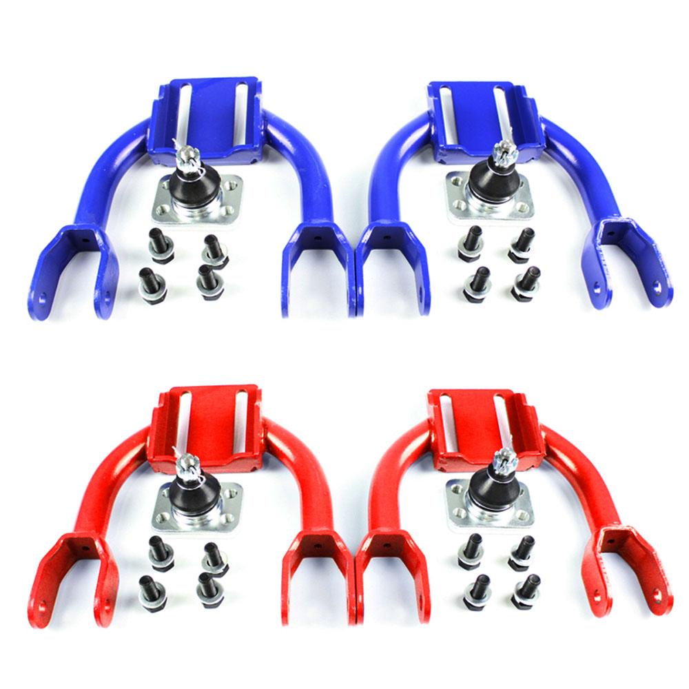 Front Upper Camber Kit Control Arm for Honda Civic EG 92-95 Suspension Oscillating Arm Rear Adjustable Control Arm Blue Red