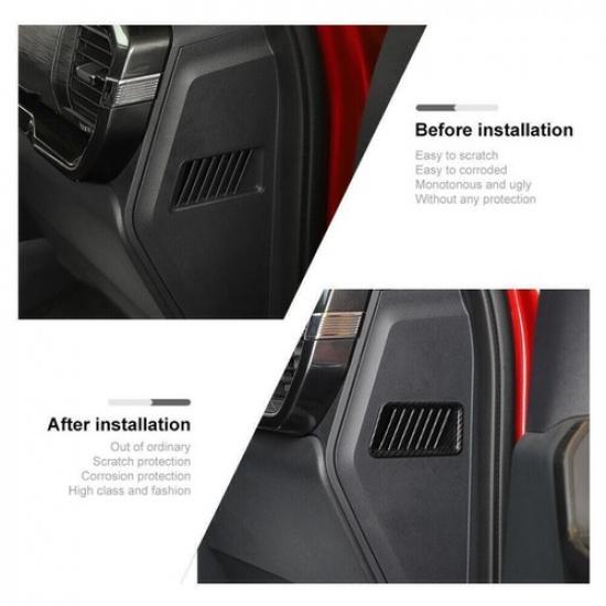 For Ford Raptor F-150 2021-2024 Carbon Fiber Dash L&R AC Air Outlet Vent Trim