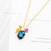 Hot Sale Bee Insect Pendant Necklace For Women Gift Champagne Zircon Gold Color Chain Necklace