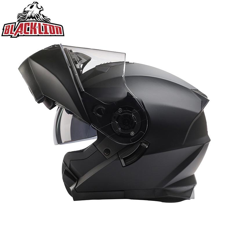 BLD Baileyde Motorcycle Helmet Open-Face Helmet Visor Anti-Fog Breathable All-Season Universal Full-Face Helmet M(57-58)