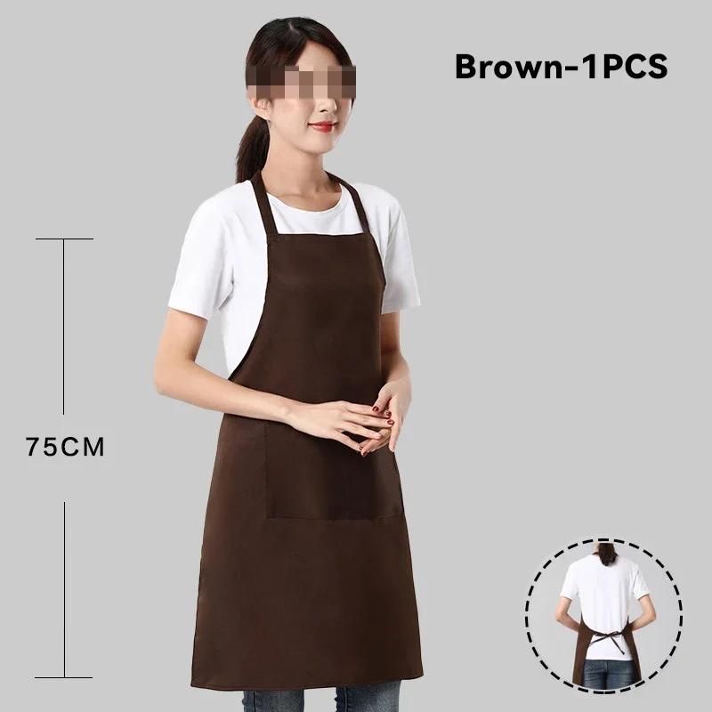 Comfortable Thin Kitchen Aprons for Woman Men Chef Work Apron for Grill Restaurant Bar Shop Cafes Beauty Nails Studios Uniform