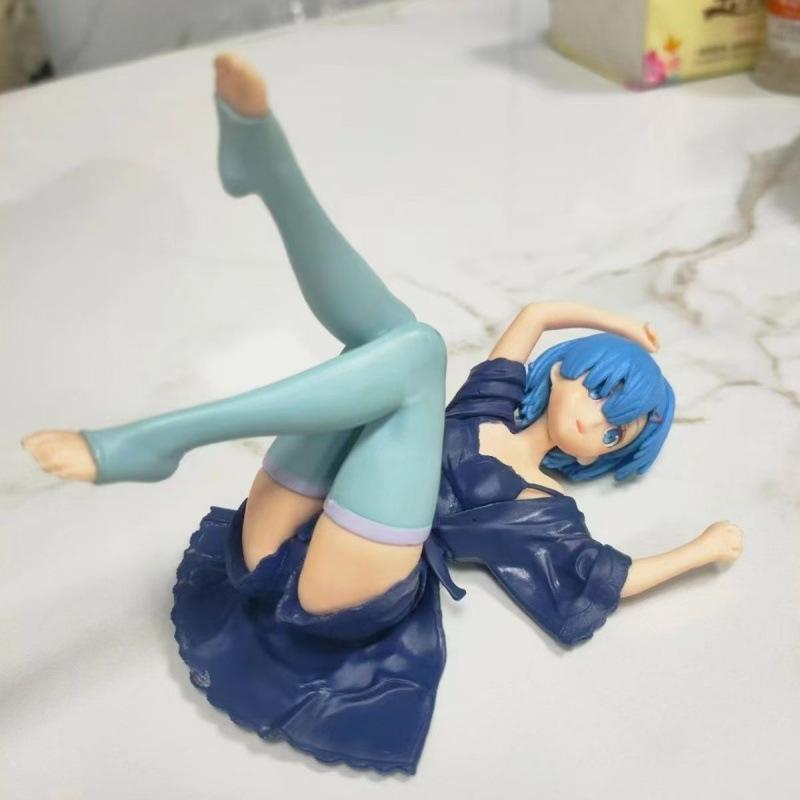 Re's life in a different world from scratch Lying Rem Car Rem Model Figure Beautiful Girl Ornament Doll