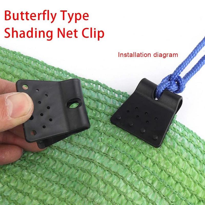 100pcs Shade Cloth Clips Shade Fabric Clamps Grommets For Net Mesh Cover Sunblock Fabric In Garden Backyard Greenhouse