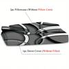 3pcs Modern Abstract Geometric Lines Duvet Cover Black, White And Grey Bedding Set Swirls Printed For Adult Single Full Size