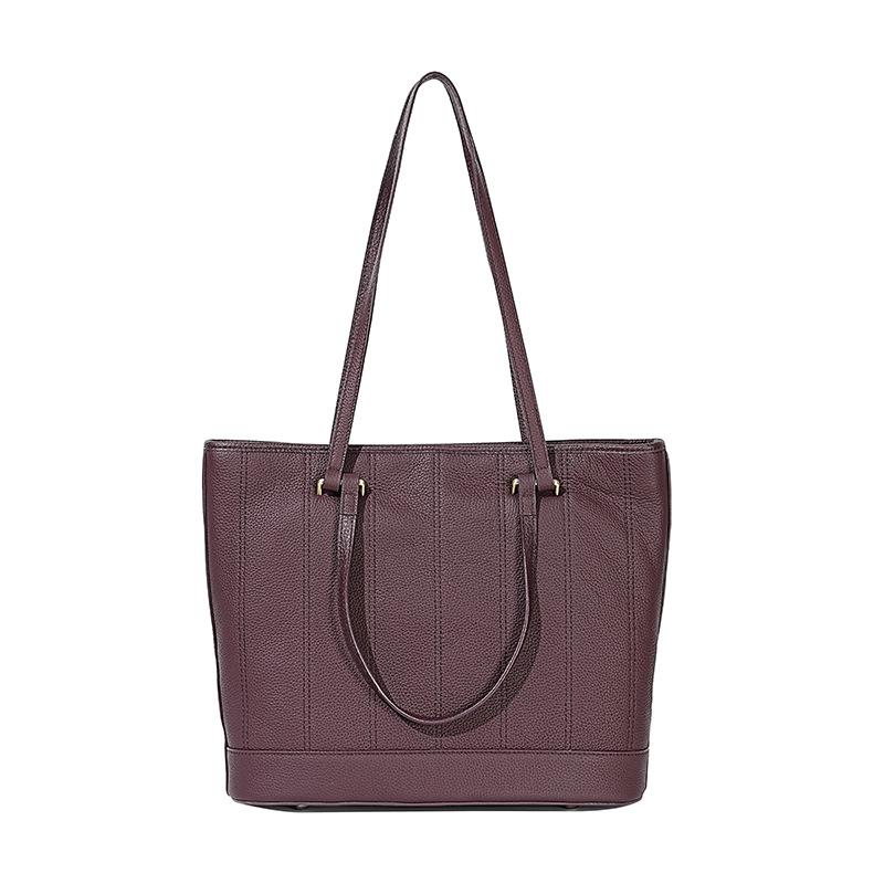 Large bag women's bag new trendy leather tote bag, first layer cowhide large-capacity commuter shoulder bag