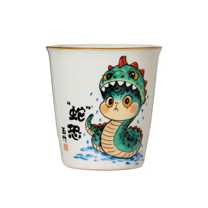 Ru Kiln Snake Fear Instant Cup Master Cup Ceramic Personal Special Tea Cup High-End Exquisite Tea Cup Tea Set