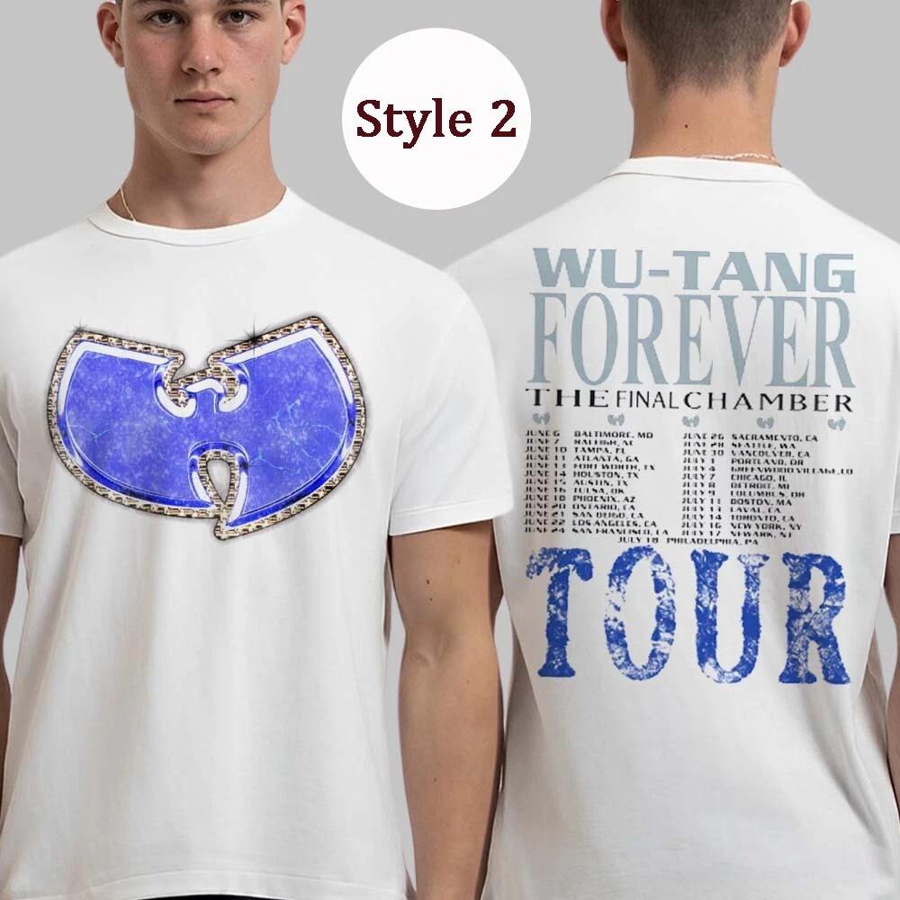 ZheXiong TEE De Final Chamber Wu Tang Forever Tour 2025 Dubbelzijdig bedrukt T-shirt, S-4XL - Los, comfortabel en casual T-shirt M
