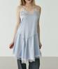 Linte Satin Lace Dress Blue