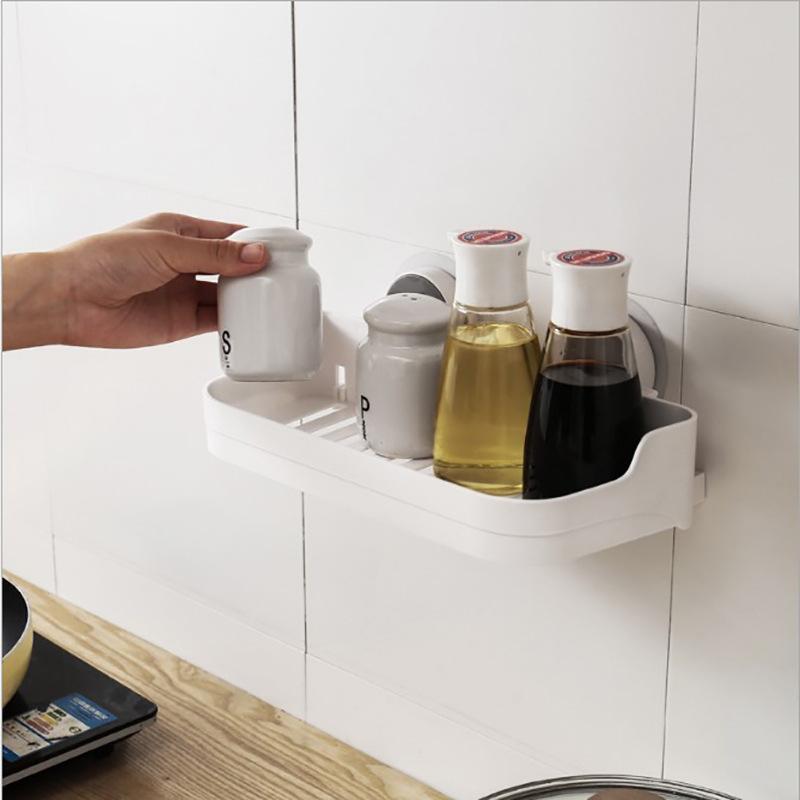Non Punching Bathroom Storage Rack, Draining Soap Box, Multifunctional Kitchen Rack, Storage and Seamless Installation